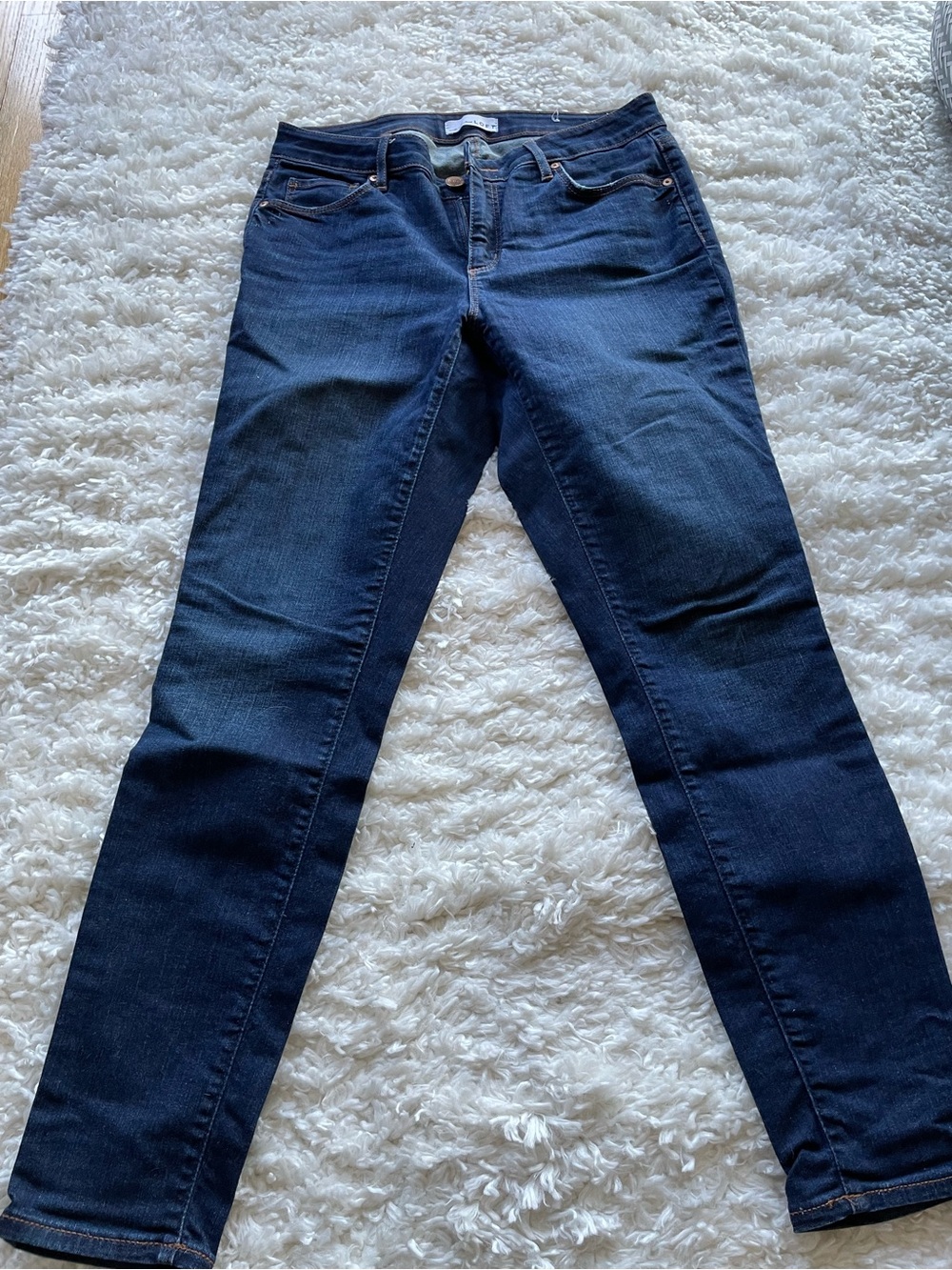 LOFT Dark Blue Curvy Skinny Jeans